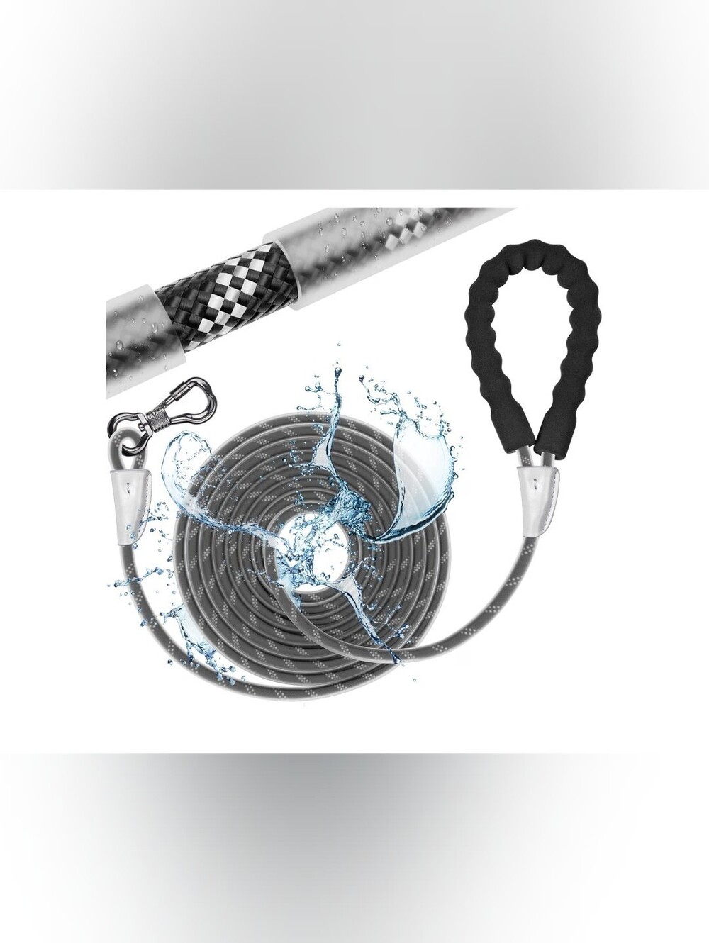 20' Waterproof Reflective Dog Leash with Padded Handle
